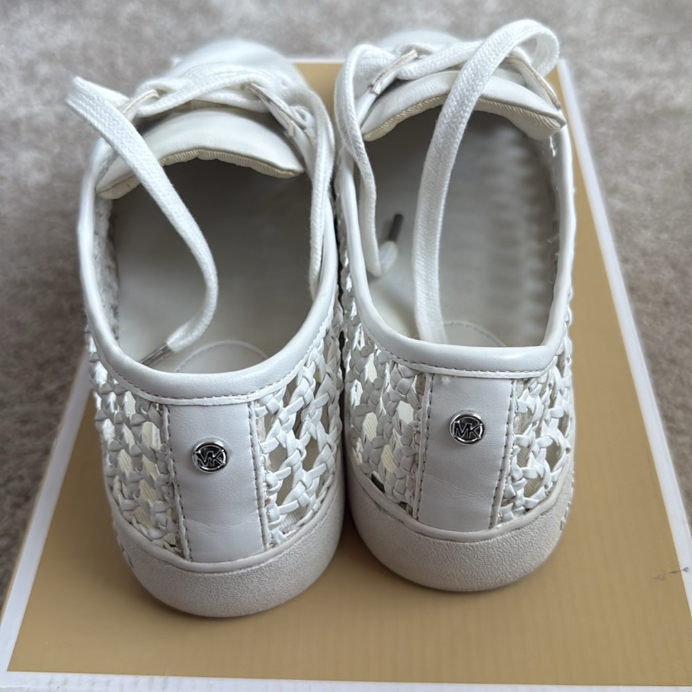 Michael Kors White Lace-Up Sneakers - Picture 2 of 7